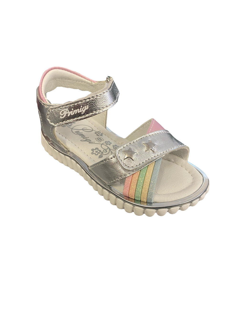 Primigi - Girls Sliver Sandal with Rainbow Strap