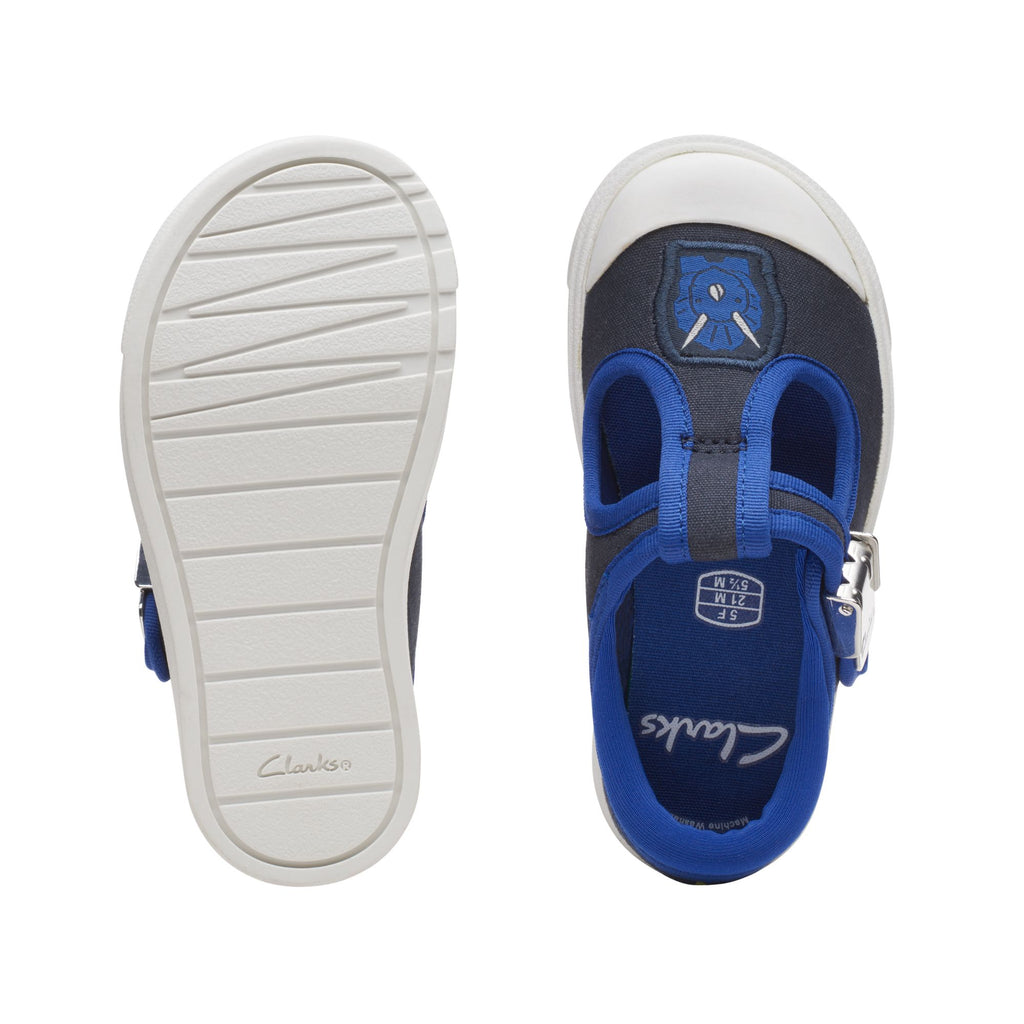Clarks - Boys navy canvas shoe - City Dance T