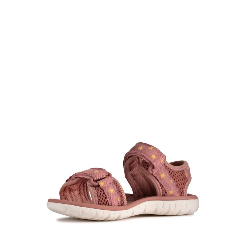Clarks - Girls dusty pink star sandal - Surfing tide