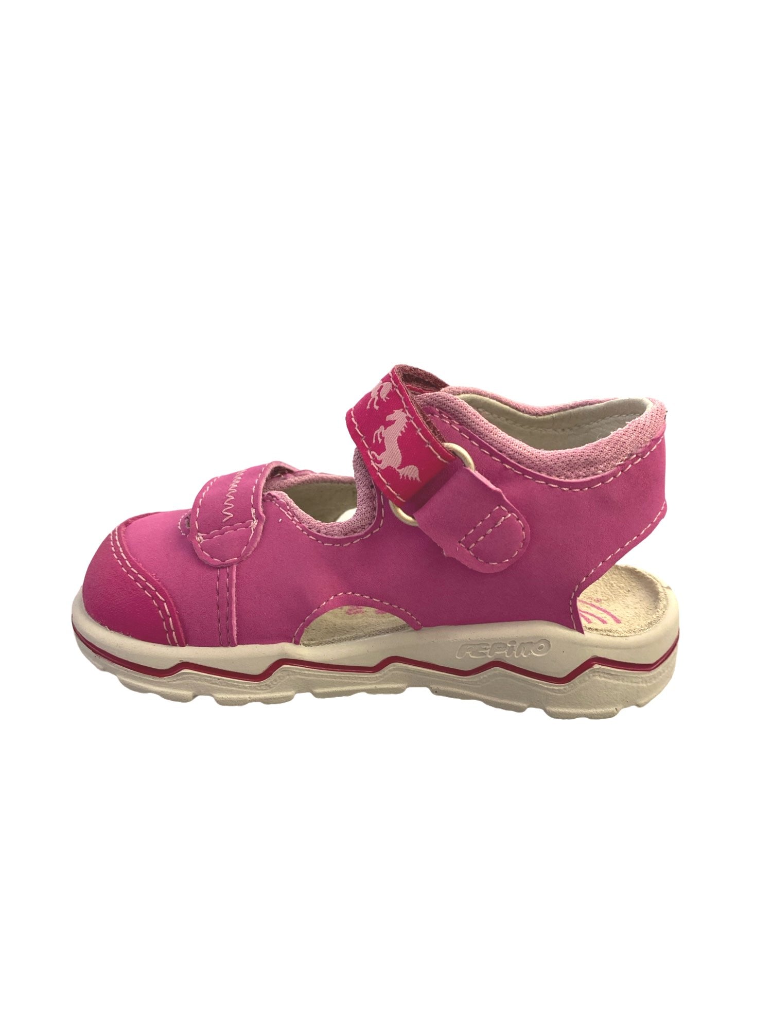 Ricosta - Girls - DOBBY - Pink Closed-Toe Sandal- Horse Detail