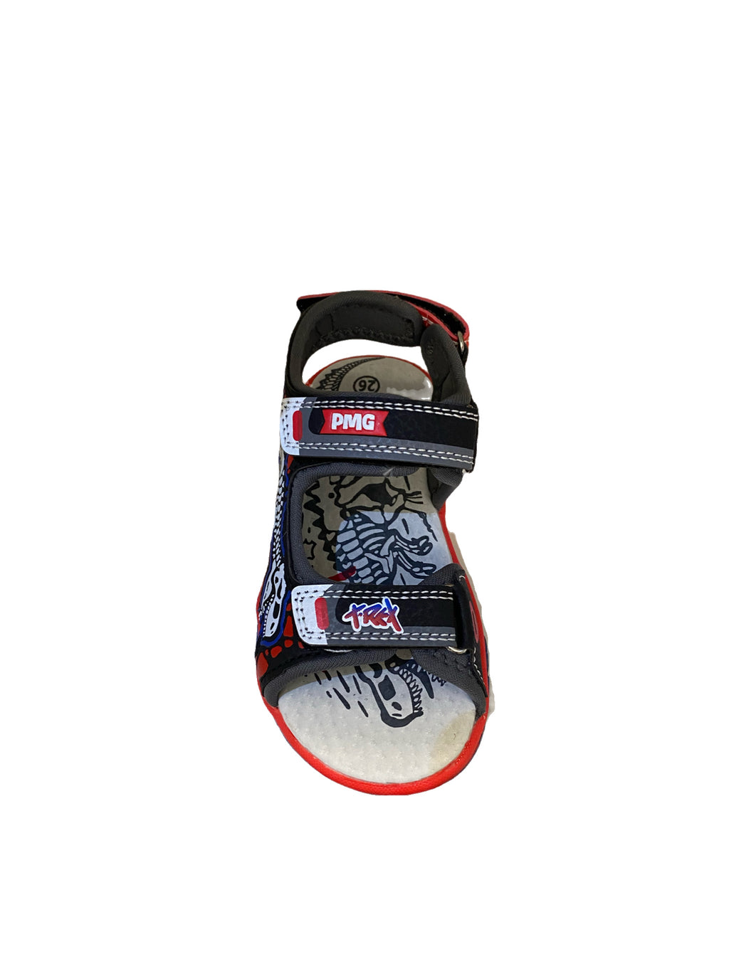 Primigi - Boys Dinosaur Light-Up Sandal- Black, Red, Blue & Yellow
